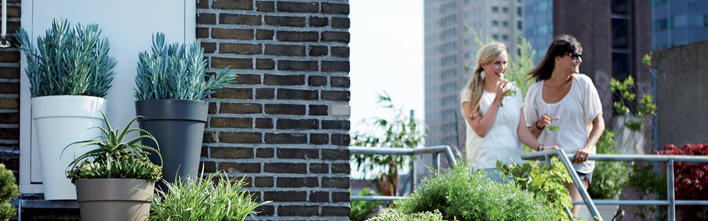 loft urban rond hoog 42cm warm grijs